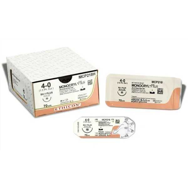 MONOCRYL Plus FS1 3/0=2 ungefärbt Nahtmaterial Fadenlänge 70 cm 36 Stück monofil