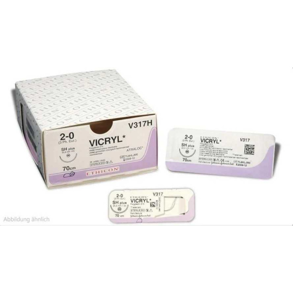 Tokarinzisionsnaht VICRYL TN 2/0=3 violett geflochten Fadenl. 110 cm 36
