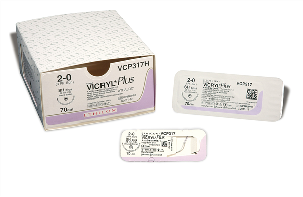 Vicryl Plus SH-plus 36 USP 3-0 Metric 2 70cm