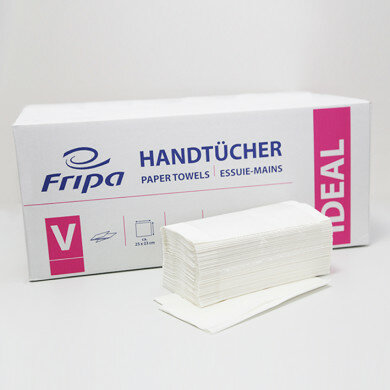 Fripa Papierhandtücher Ideal 1-lagig hochweiß 25 x 23 cm 20 x 250 Stück