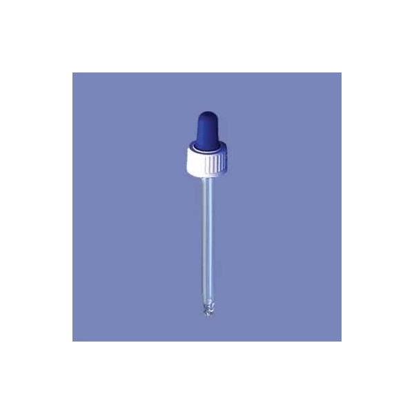 Pipettenmontur für Tropfflasche 5 ml mit Saughütchen blau