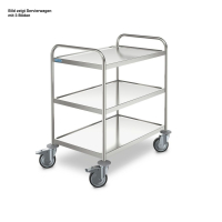Medizinischer Servierwagen Edelstahl, mit 2 Böden...