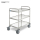 Medizinischer Servierwagen Edelstahl, mit 3 Böden 800 x 500 mm