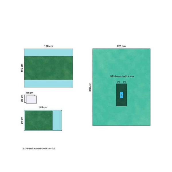 Raucodrape PRO Extremitäten-Set Hand/Fuß, steril 17 Sets