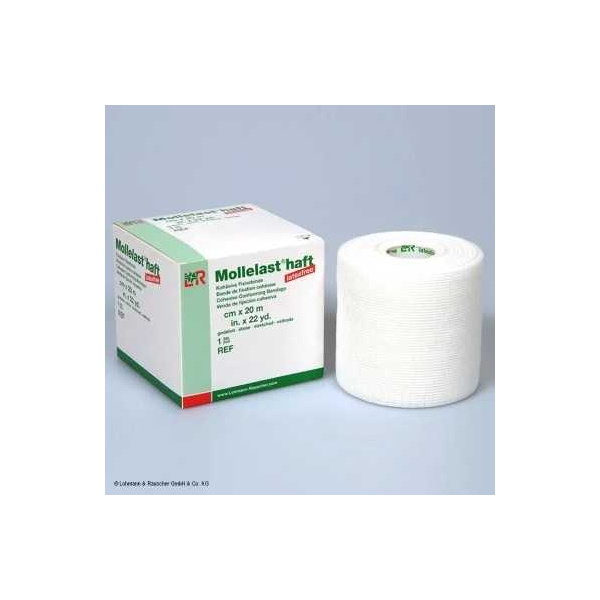 Mollelast haft latexfrei Fixierbinde weiß, 4 m x 8 cm
