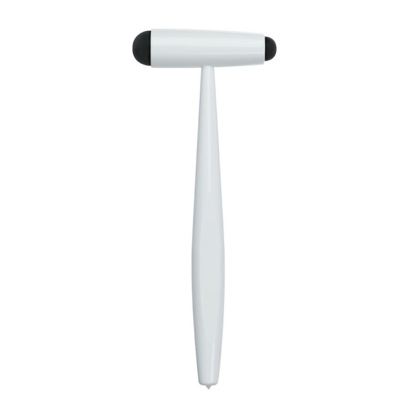 Reflexhammer nach Troemner, groß, 23 cm,Aluminium und Messing, weiß