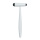 Reflexhammer nach Troemner, groß, 23 cm,Aluminium und Messing, weiß