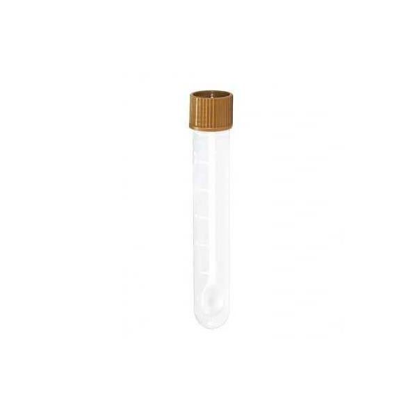 Stuhlröhrchen 13 ml, 16 x 100 mm mit Schraubverschluss braun 1000 Stück Verschluss montiert