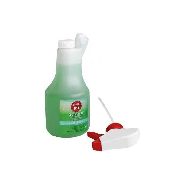 Clean Ink to spray Grüne Seife 500 ml unparfümiert, inkl. Sprühkopf