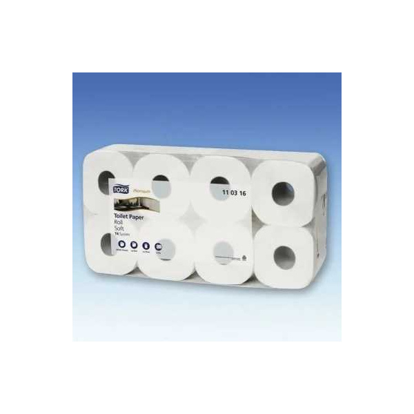 Tork Premium Toilettenpapier, 3-lagig,Toilet Soft, hochweiß 9 x 8 Rl.