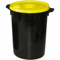 Kanülenabwurfbehälter schwarz 20,0 Liter gelber...