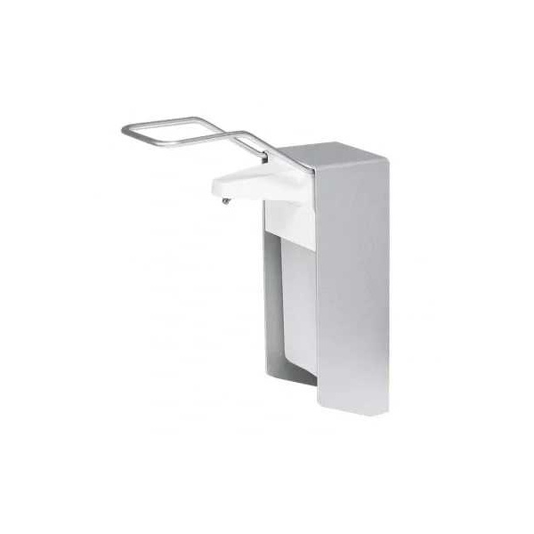EURO-Armhebel-Wandspender 500 ml Aluminium, mit langem Armhebel und Leerflasche