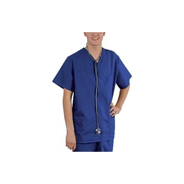 Kasack Typ Basel kornblau, Gr. S = I Gr. 38/40 Damen, 44/46 Herren 50 % Baumwolle / 50 % Polyester