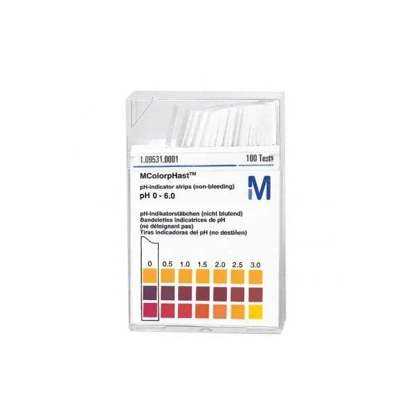 pH-Indikatorstäbchen nicht blutend pH 0-6 Acilit 1x100 Tücher