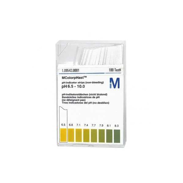 pH-Indikatorstäbchen nicht blutend pH 6,5-10 Spezialindikator 1x100 Tücher