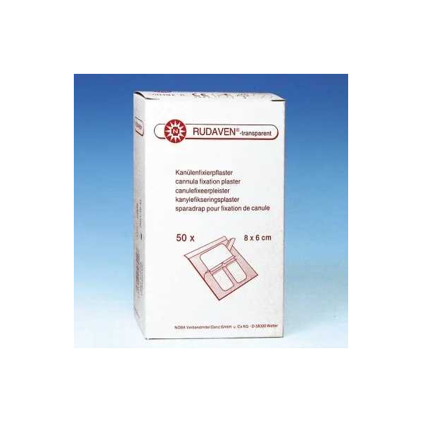 RUDAVEN-transparent Fixierpflaster steril, 6 x 8 cm 50 Stück