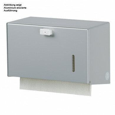ingo-man Papierhandtuchspender HS 15 P mit Metall-Frontplatte Aluminium pulverbeschichtet weiß