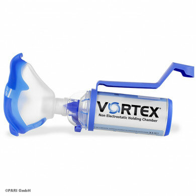 VORTEX Inhalierhilfe mit Erwachsenenmaske und Maskenanschluss