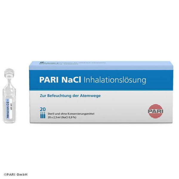 PARI NaCl Inhalationslösung 0,9% 20 Ampullen à 2,5 ml