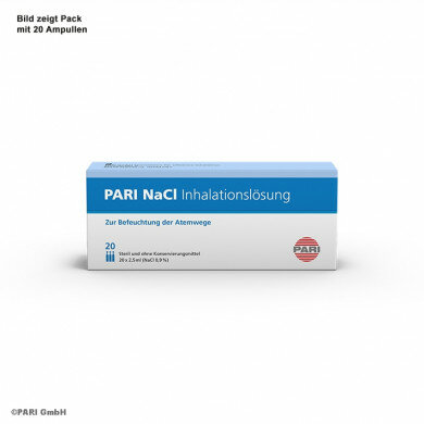 PARI NaCl Inhalationslösung 09% 120 Ampullen à 25ml