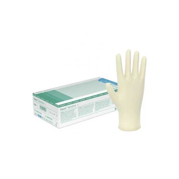 Vasco Sensitive Untersuchungshandschuhe PF, hell, Latex, extra groß 90 Stück