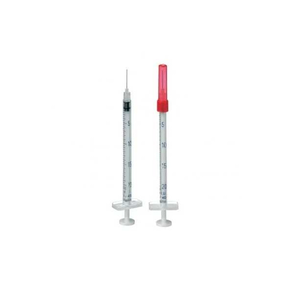 Omnican 20 Insulinspritzen 0,5 ml, U-40 100 Stück mit integrierter Kanüle 0,30 x 8 mmUK = 24 Pack