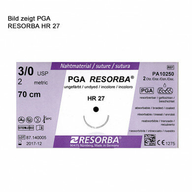 PGA-RESORBA HR 35 20=3 violett Nahtmaterial Fadenlänge 70 cm 24 Stück