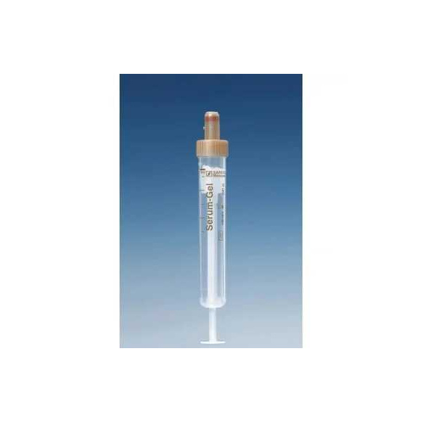 S-Monovetten 7,5 ml, 92 x 15 mm,Serum-Gel, steril 50 Stück transparentes KunststoffetikettUK = 10 Pack