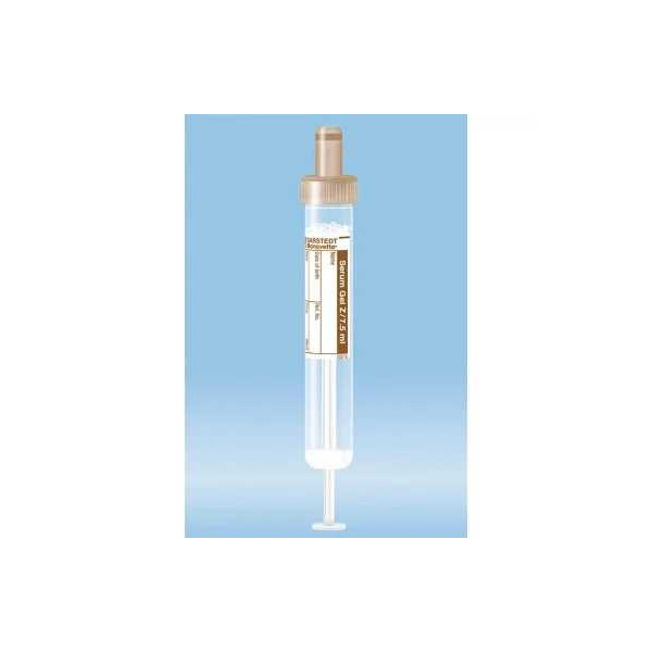 S-Monovette 7,5 ml, 92 x 15 mm, SerumGel, Papieretikett, steril 50 Stück