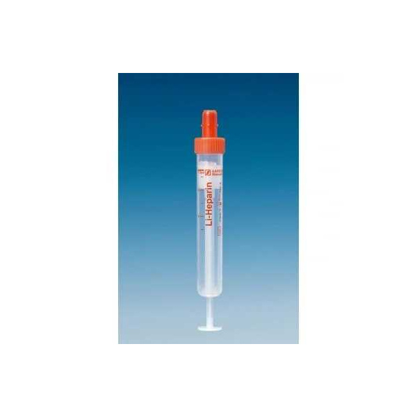 S-Monovetten 7,5 ml, 92 x 15 mm,Lithium-Heparin, steril 50 Stück transparentes KunststoffetikettUK = 10 Pack