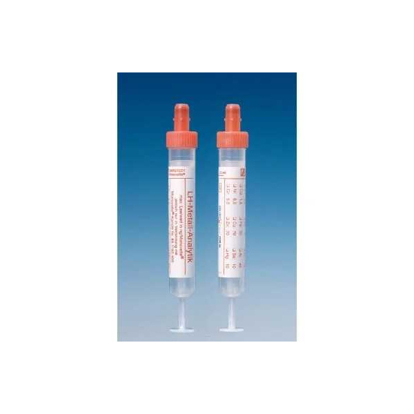 S-Monovetten 7,5 ml, 92 x 15 mm,Lithium-Heparin flüssig steril 50Stück Metallanalytik, PapieretikettUK = 10 Pack