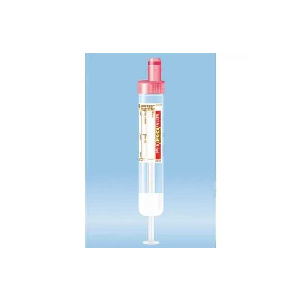 S-Monovetten 9 ml, 92 x 16 mm,K2 EDTA-Gel, steril 50 Stück PapieretikettUK = 10 Pack
