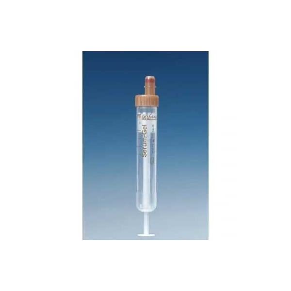 S-Monovetten 9 ml, 92 x 16 mm,Serum-Gel, steril 50 Stück transparentes KunststoffetikettUK = 10 Pack