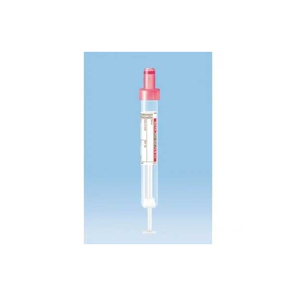 S-Monovetten 4,9 ml, 90 x 13 mm,K2 EDTA-Gel, steril 50 Stück rot EU-Code, PapieretikettUK = 10 Pack