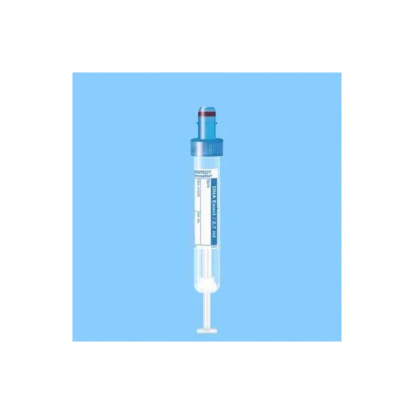 S-Monovetten 2,7 ml, 75x13 mm, DNA Exact Papieretikett, steril 50 Stück blau EU / US CodeUK = 10 Pack