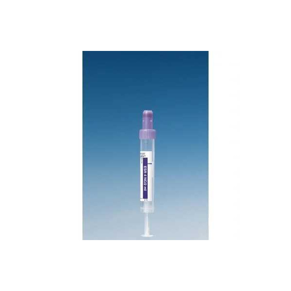 S-Monovetten 2 ml, 66 x 11 mm,BSG/4 NC, steril 50 Stück Tri-Natriumcitrat-LösungPapieretikettUK = 10 Pack