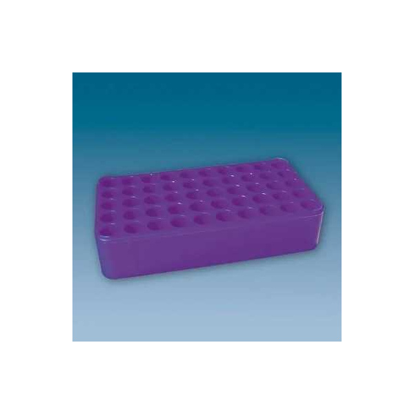 S-Monovette-Rack D 17, violett,50 Bohrungen Ø 17 mm, ohne Griffe