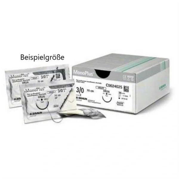 Nahtmaterial MonoPlus Farbe violett USP 1 Metric 4 Nadel HR48 Länge 150 cm Packung 24 Stück