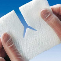 Schlitzkompressen MULL steril 5x5cm, 8-fach, Packung a...