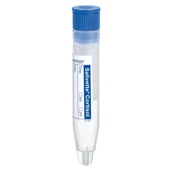 Salivette Kunstfaserrolle Set Cortisolbestimmung blau  100 Stück