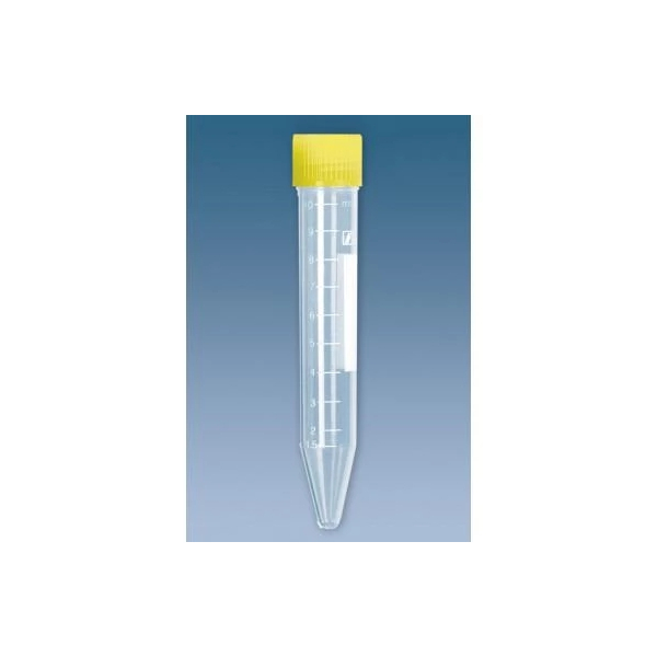 R&ouml;hre 10ml 92x153mm PP 100 mit montiert. Verschlu&szlig; steril