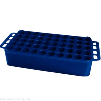 Block-Rack D17 mit Griff blau 50 Bohr. 17mm ohne Druck