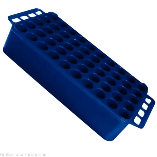 Blockständer D 13 für Monovette blau 50 Bohrungen bis 13mm