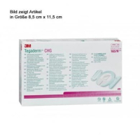 Tegaderm CHG IV Fixierverband, 7x8,5cm, Gelpad 2x2cm, 25