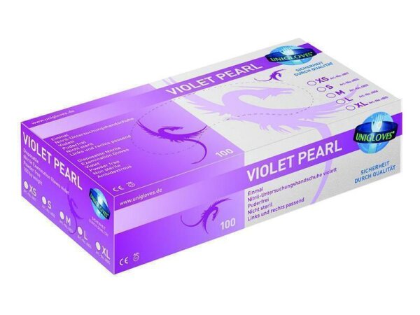 Nitril Handschuhe Violet Pearl unsteril Größe XS