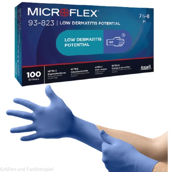 MicroFlex Handschuh blau puderfrei Nitril -L- 10x250