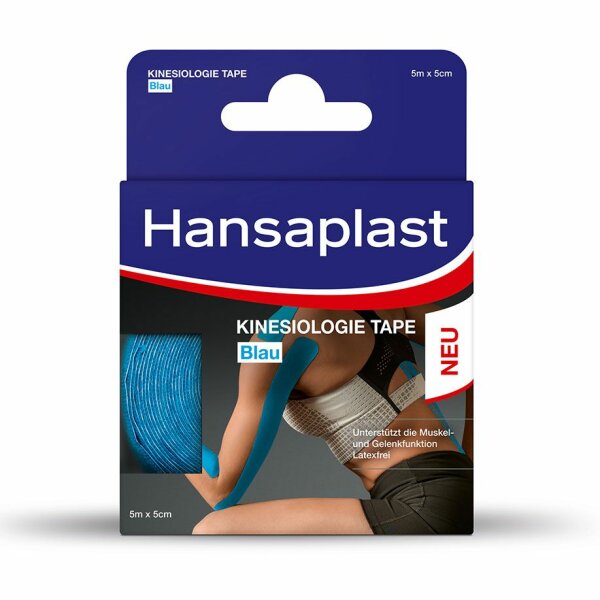 Hansaplast Kinesiologie Tape blau, 5 cm x 5 m