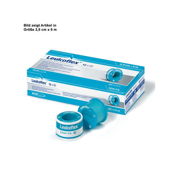 Leukoflex Rollenpflaster im Schutzring,5,0 m x 5,00 cm, transparent