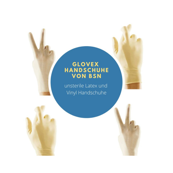 Glovex ultra Vinyl U.-Handschuhe, puderfrei, Gr. 8-9, unsteril VE  100 Stück