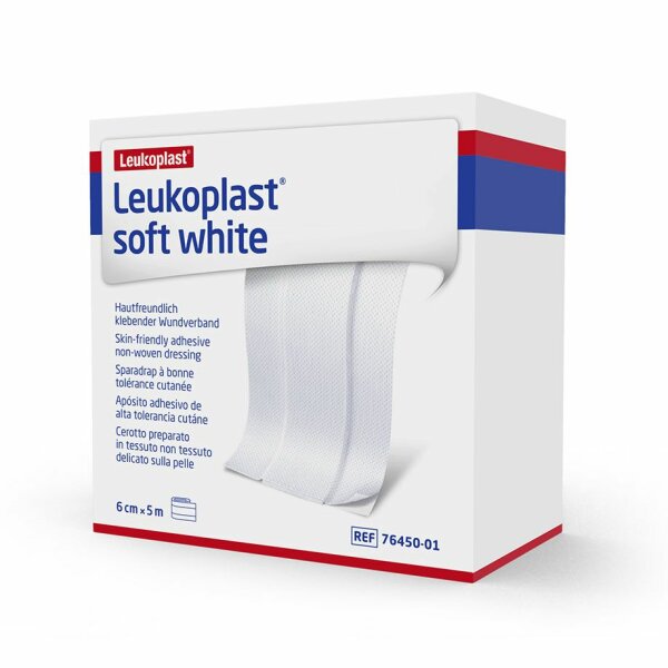 Leukoplast soft white Wundschnellverband, 5 m x 4 cm, weiß